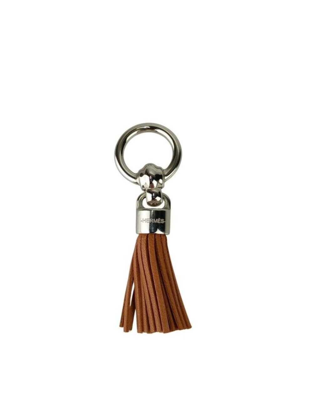 Hermes Scarf Ring Serle Pompon Brown Marron Arsan Anew Milo Twilly